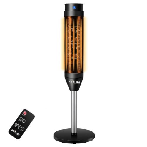 DEAURA Ceramic Heater with Remote Control, 1000W