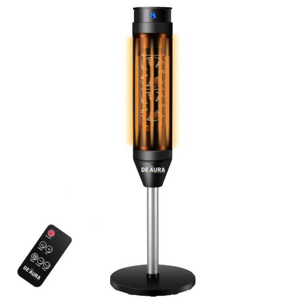 DEAURA Ceramic Heater with Remote Control, 1000W