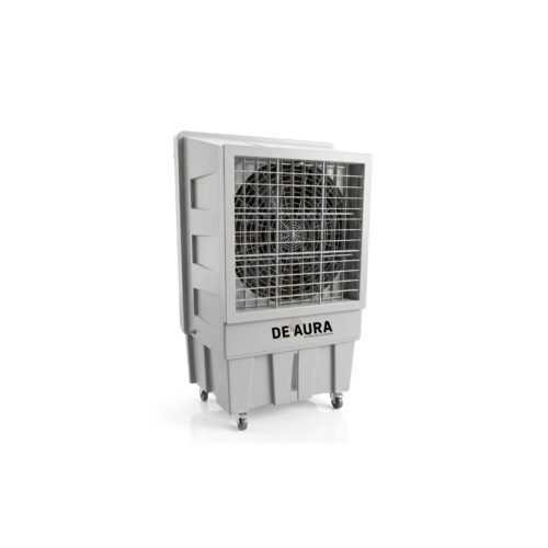 The DA-25000B Industrial Air Cooler (25,000 m³/h), a large gray DEAURA unit with a front metal grille and four wheels, offers portable heavy-duty cooling in the UAE.